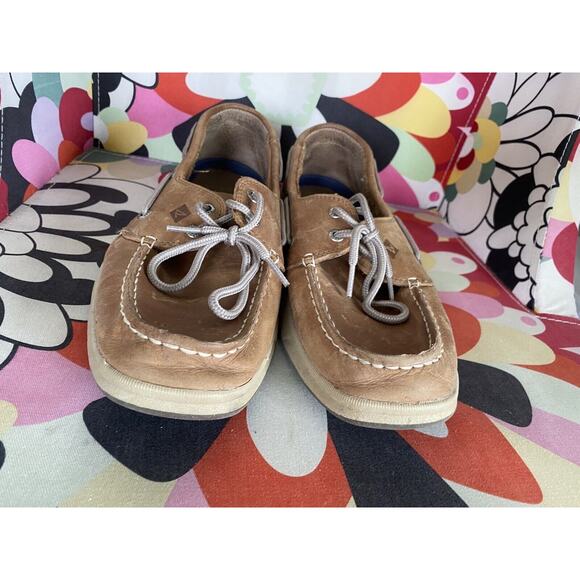 Sperry Top-Sider Intrepid Tan Men’s size US 11D Leather Boat Shoes - Picture 4 of 7